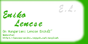 eniko lencse business card